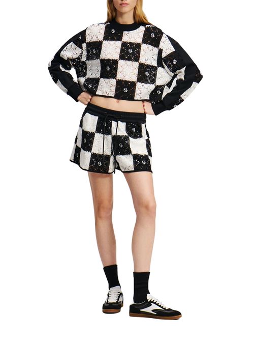 Short donna bianco e nero in poliestere e cotone Karl Lagerfeld jeans | A2W10001998